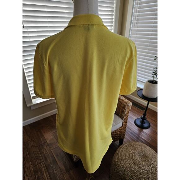 Lauren Ralph Lauren Yellow Polo Shirt Women's Size M Logo Preppy Golf - Picture 3 of 9